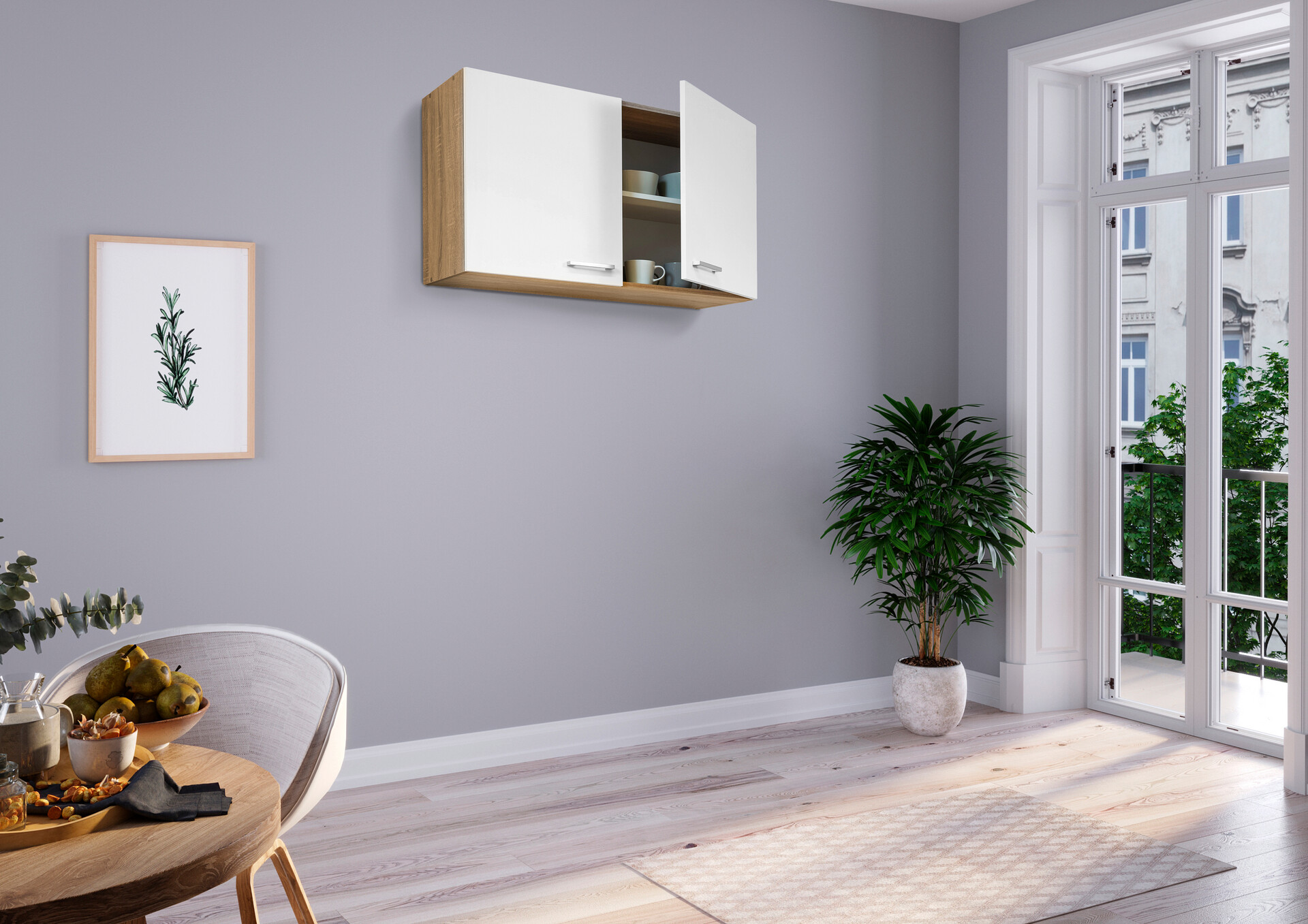 Respekta Miniküche 100 weiß matt B/H/T: ca. 100x200x60 cm