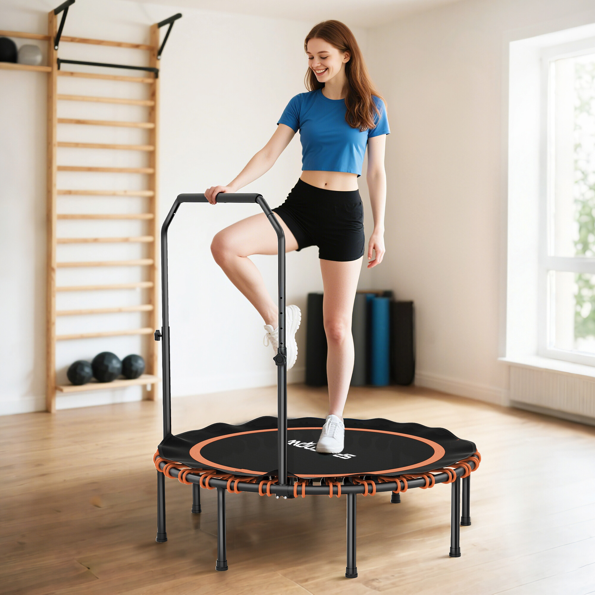 SPORTNOW Fitness Trampolin schwarz B/H/L: ca. 122x129x122 cm