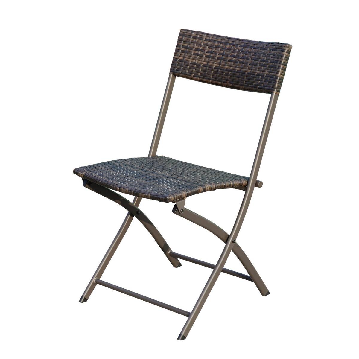 Outsunny Balkonset café braun Polyrattan