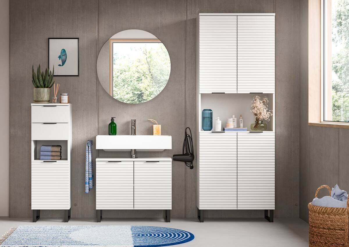 Schrank Riff weiß B/H/T: ca. 35x110x34 cm