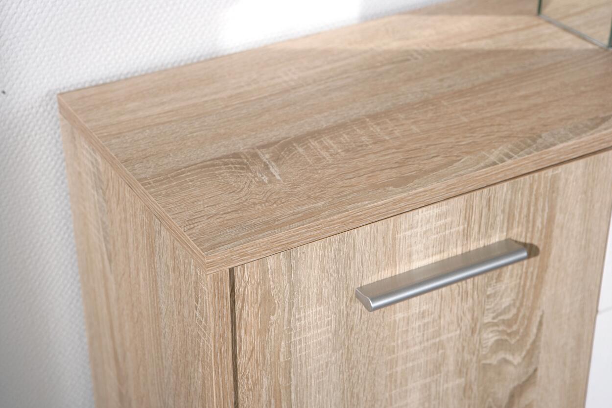 Kommode Elvezia Eiche Sonoma Nachbildung weiß B/H/T: ca. 115x77x30 cm