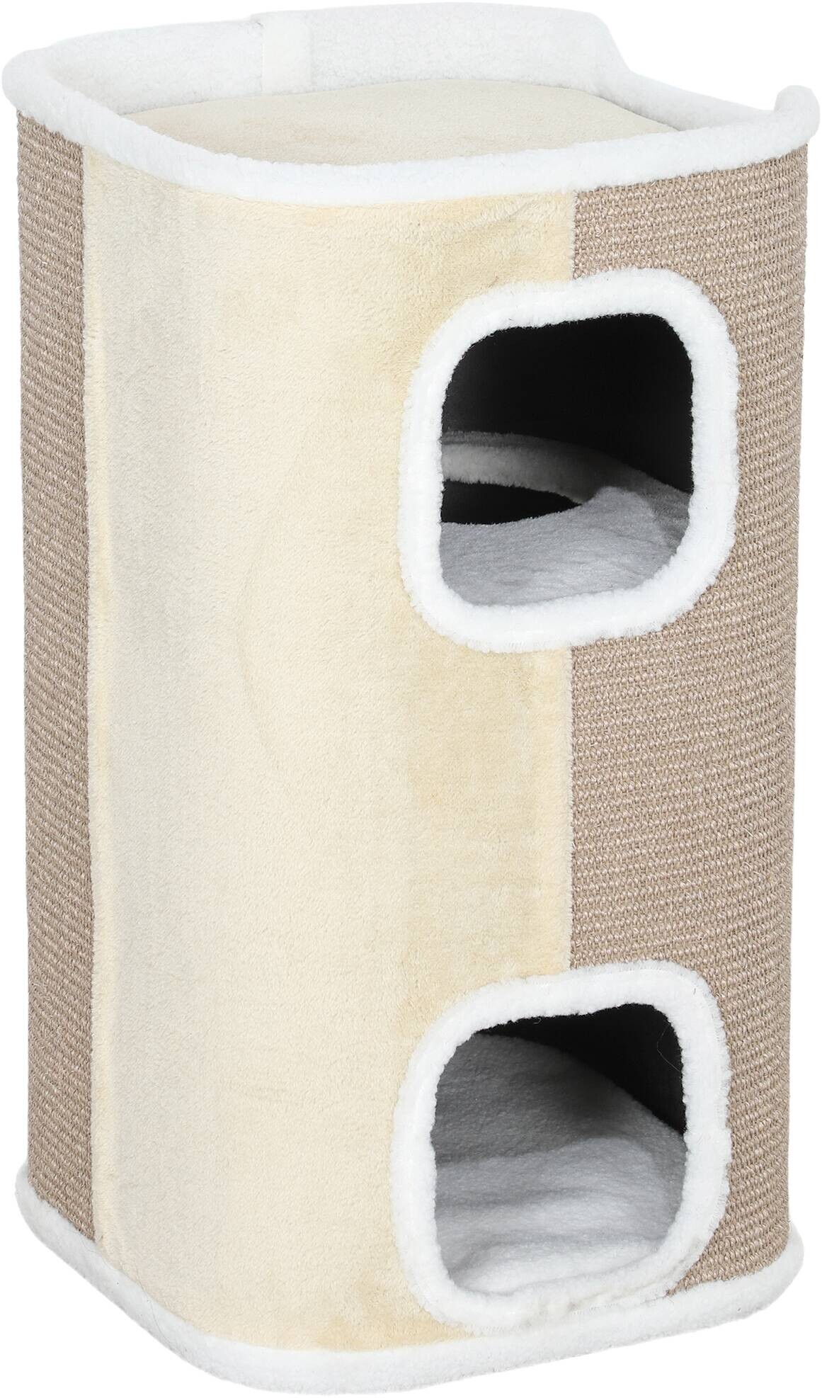 PawHut Kratztonne weiß Spanplatte B/H/L: ca. 40x74x40 cm