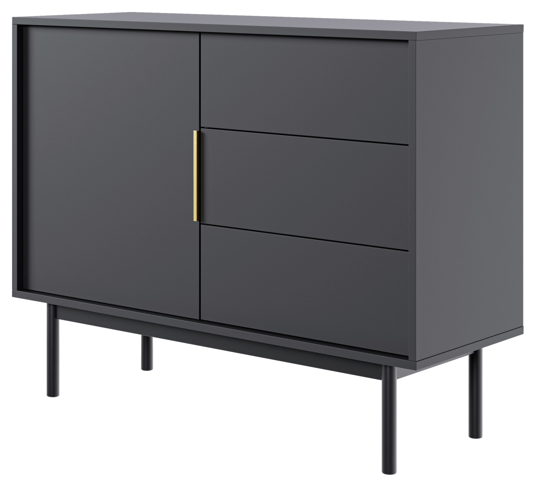 Kommode VIVA schwarz B/H/T: ca. 104x82x39 cm