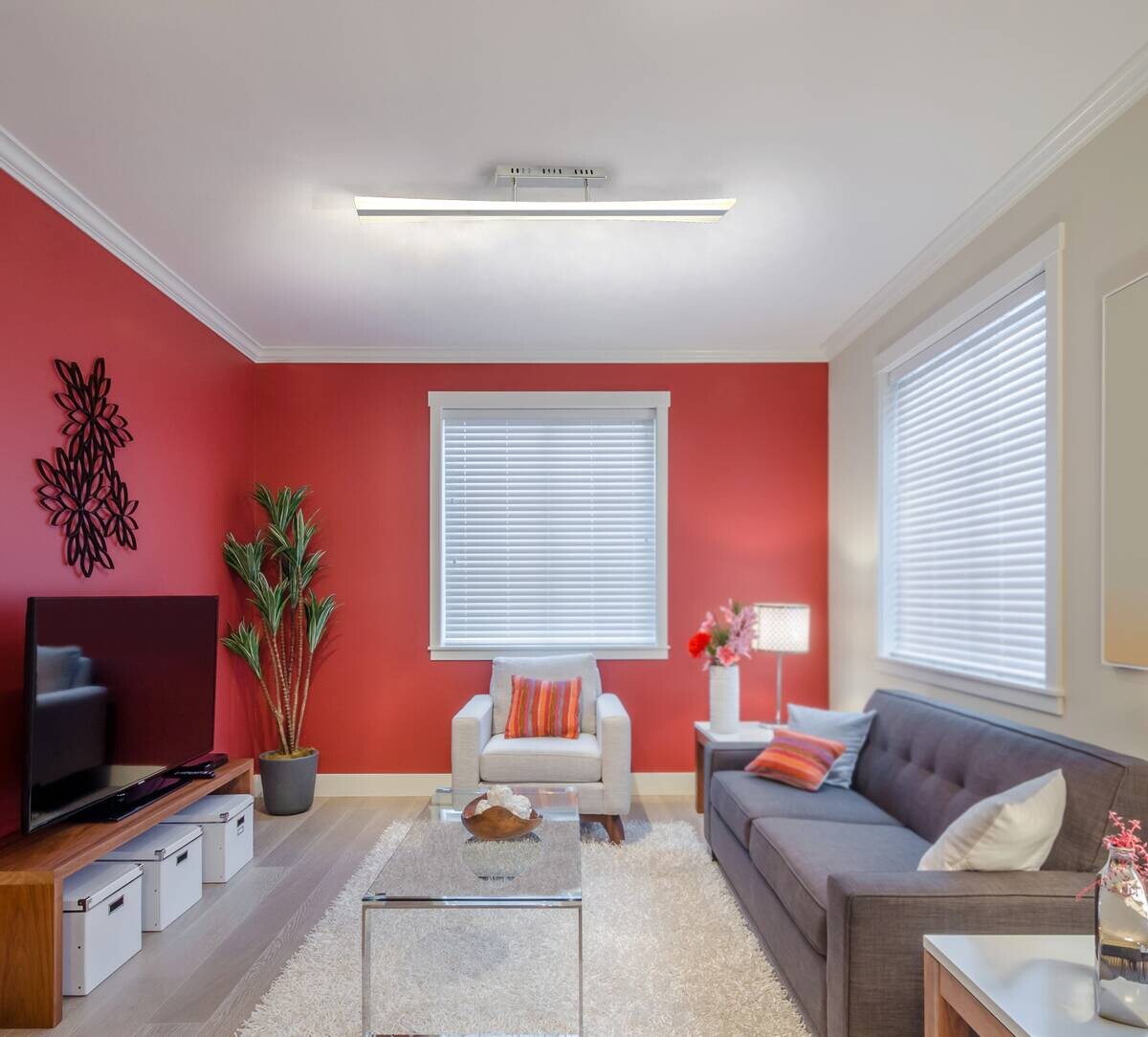 Näve Leuchten Deckenleuchte 1201650 silber Kunststoff Metall B/H/T: ca. 14x11,5x99,4 cm null 1 Brennstellen