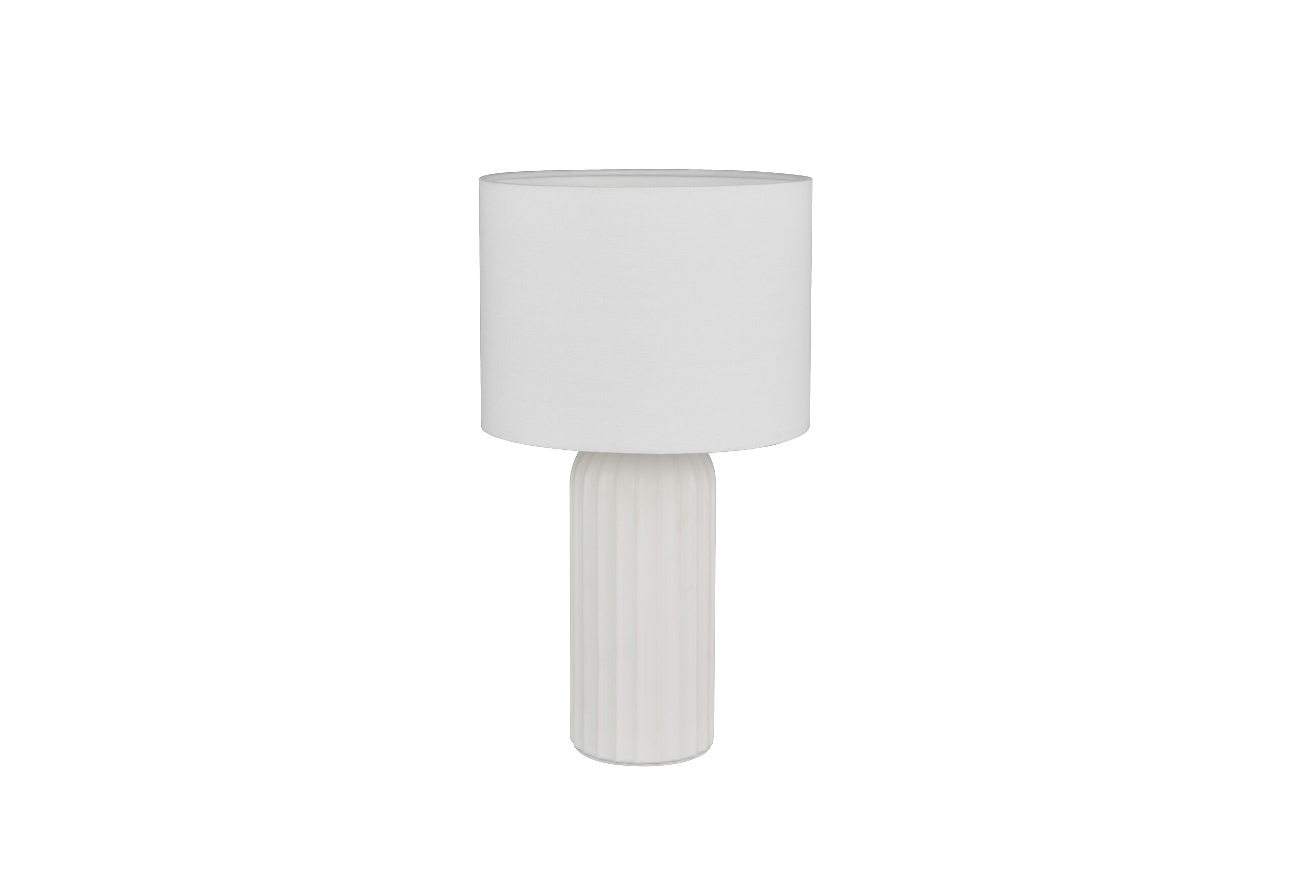 Reality Leuchten Tischleuchte Blaire weiß Keramik Stoff B/L: ca. 20x36 cm