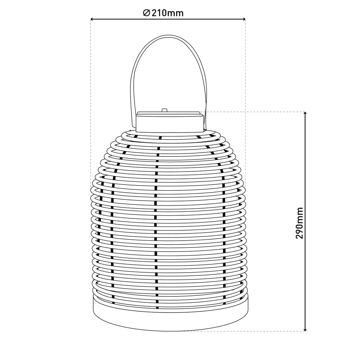 LED-Solarleuchte 5292627 beige Metall H/D: ca. 29x21 cm