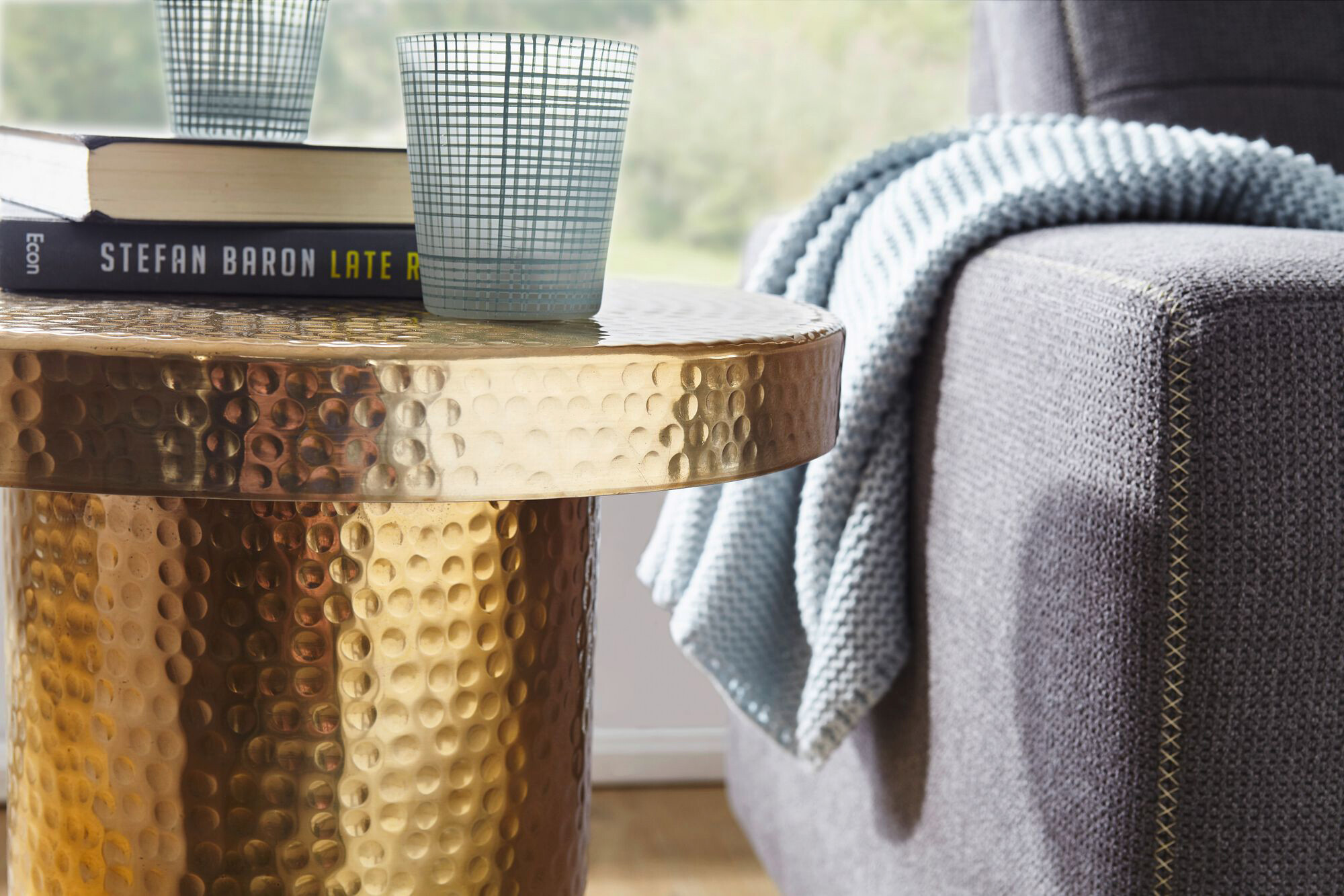 Beistelltisch gold Aluminium B/H/T: ca. 43x59x43 cm