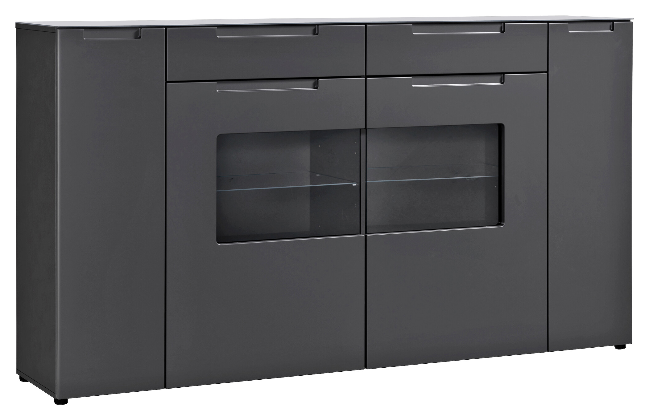 Highboard Mailand anthrazit matt MDF B/H/T: ca. 192x108x40 cm