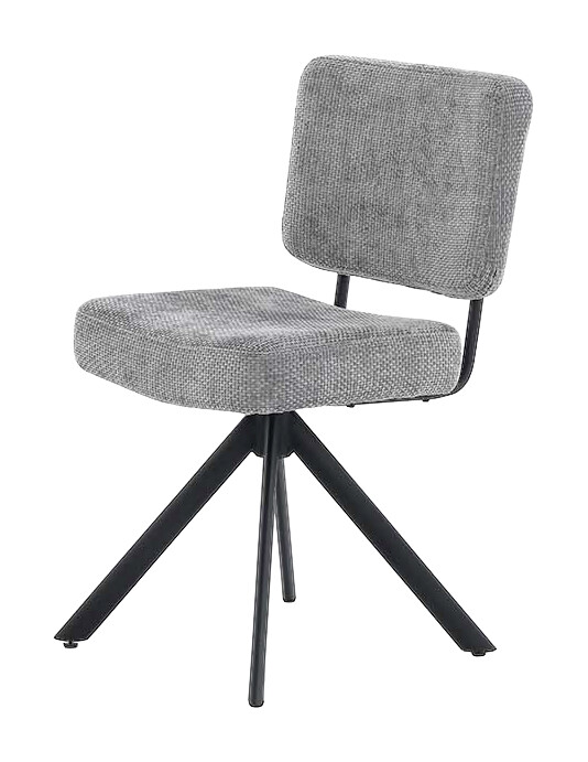 Drehstuhl  grau schwarz Webstoff Metall
