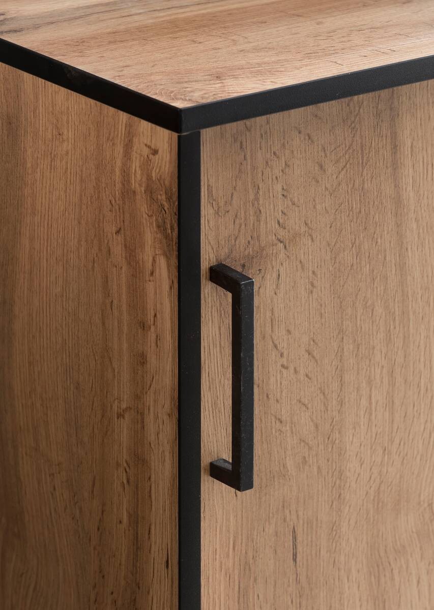 Midischrank Serie 2000 Eiche Landhaus Nachbildung B/H/T: ca. 100,1x96,6x41 cm