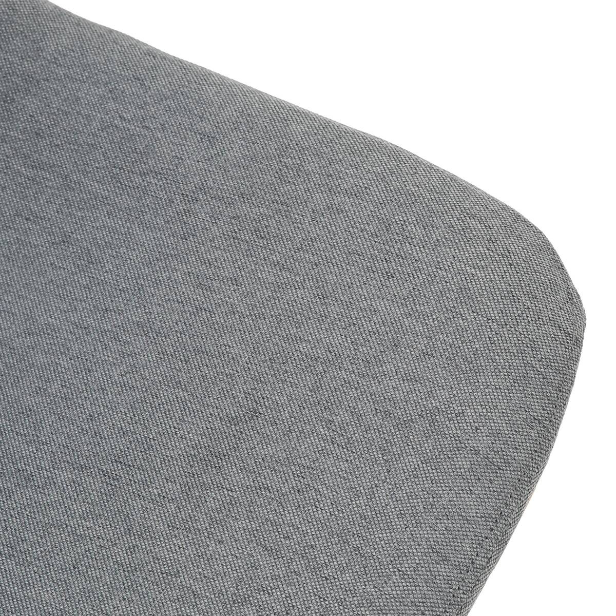 Stuhl Pia grau buche Microfaser Metall