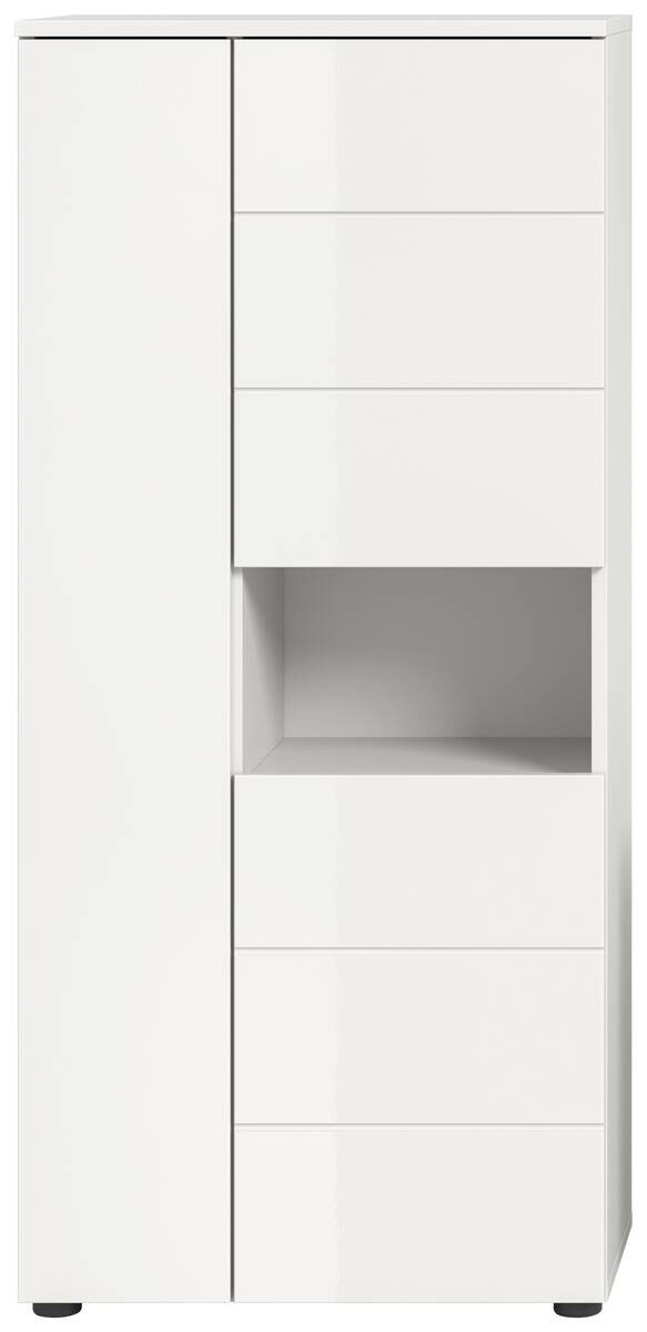 Badhochschrank VIRA weiß weiß Hochglanz B/H/T: ca. 60x133x34 cm