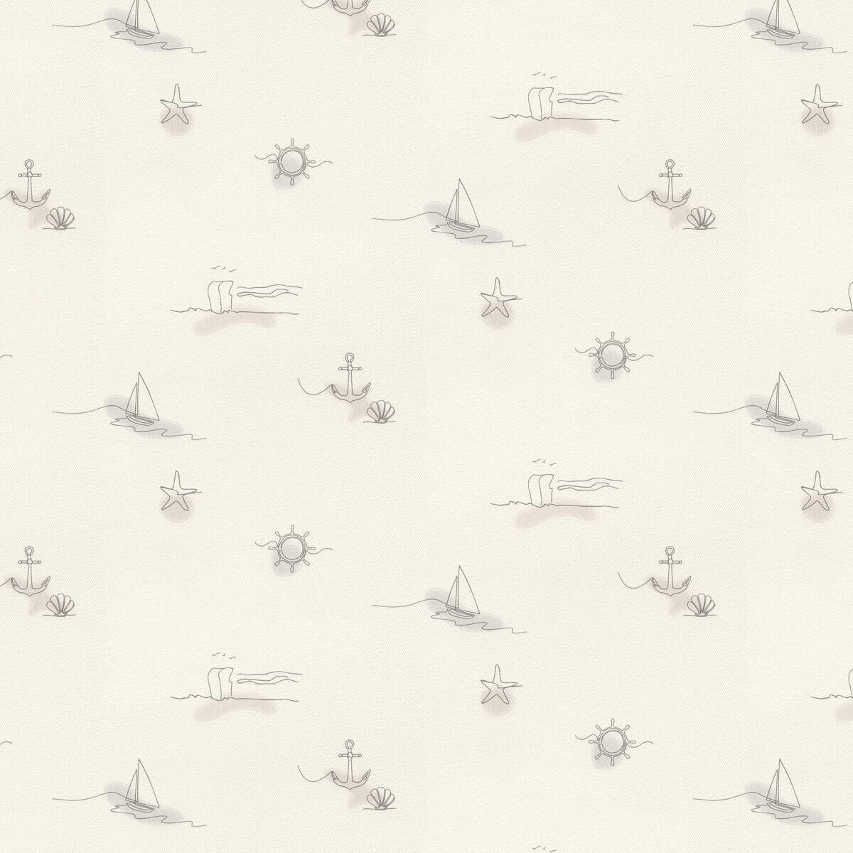 Vliestapete Maritim beige B/L: ca. 53x1005 cm