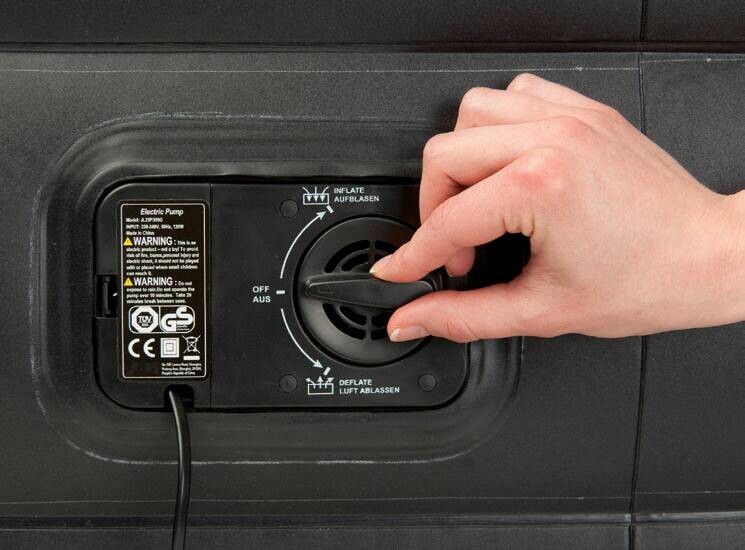 Happy People Luftbett anthrazit B/H/L: ca. 157x47x203 cm