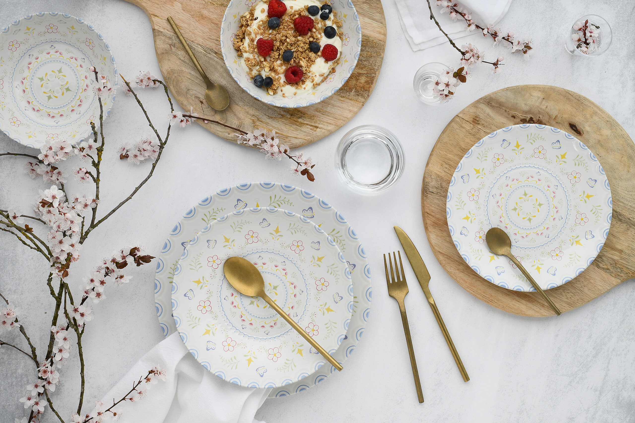 CreaTable Kombiservice Primavera pastell Steinzeug 16 tlg.