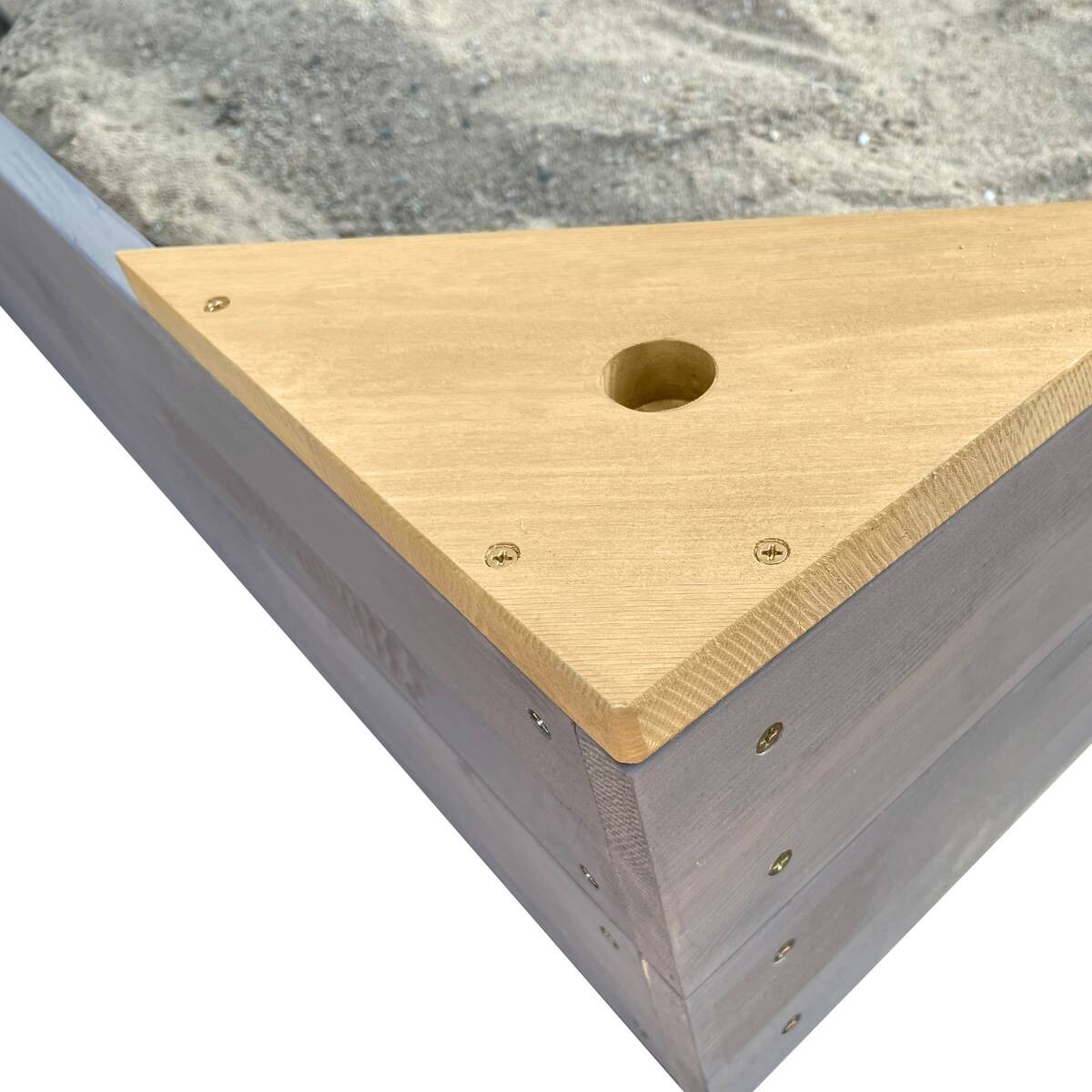 AXI Sandkasten Kelly grau B/H/L: ca. 115x22x180 cm