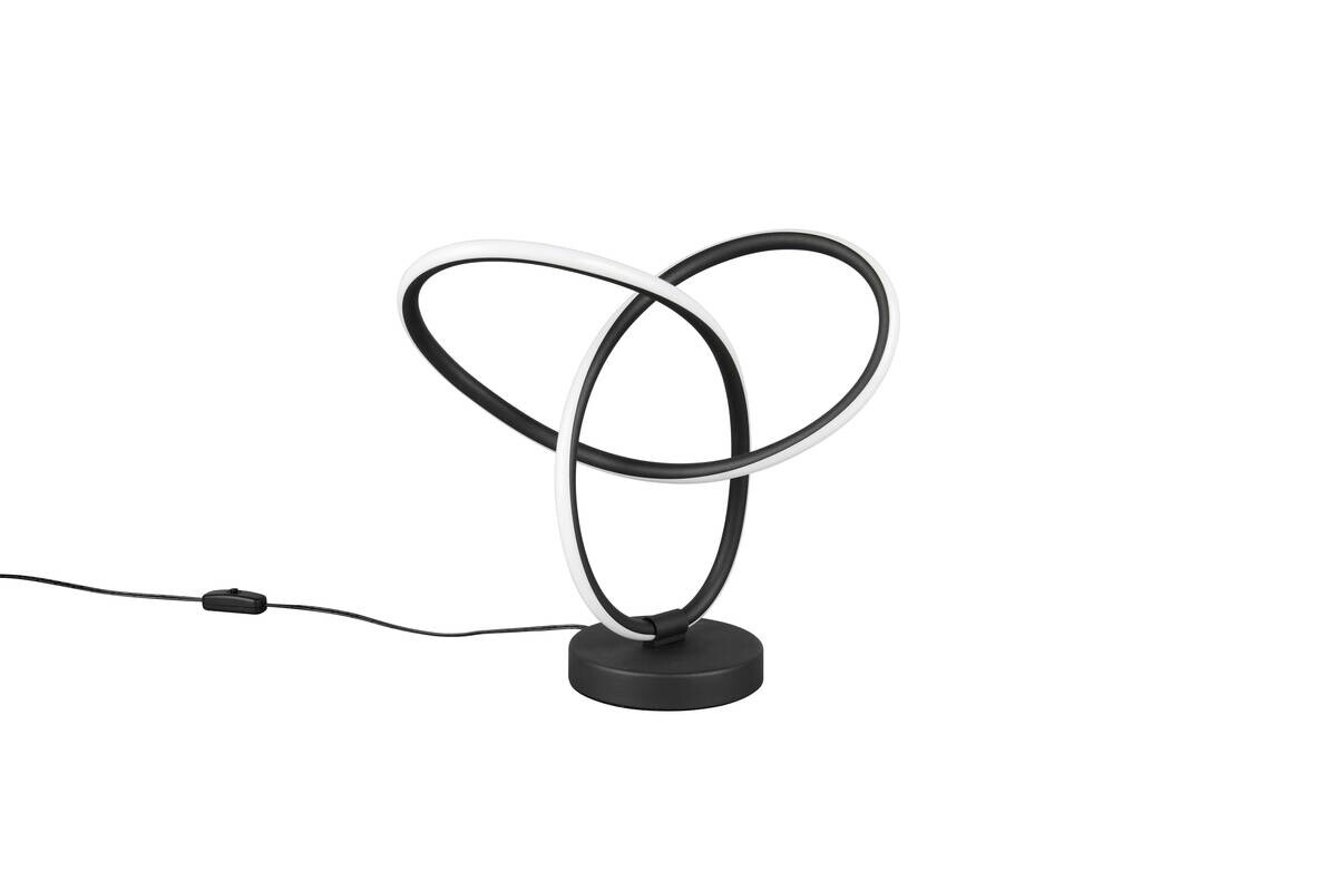 Reality Leuchten LED-Tischleuchte Lando schwarz Metall B/H/L: ca. 28x12x28 cm