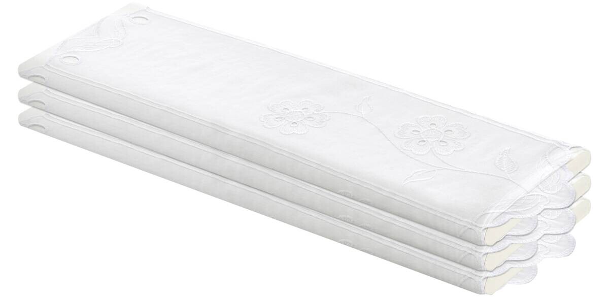 Scheibengardinen-Meterware Amore weiß H: ca. 60 cm