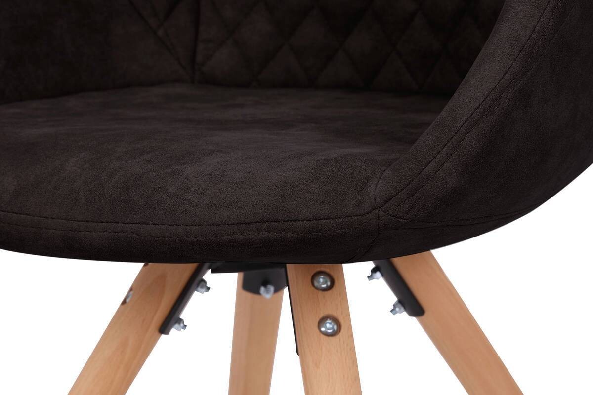 Stuhl Chadwick 100 2er braun Microfaser B/H/T: ca. 59x82x55 cm