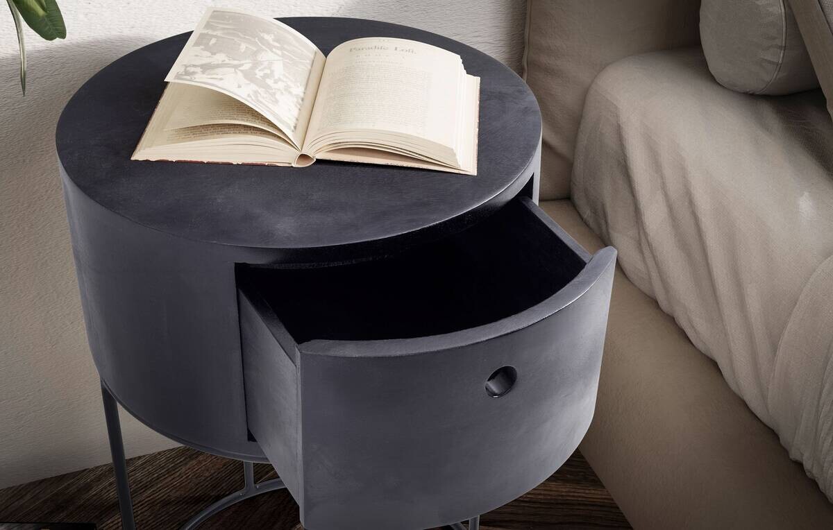 Nachtkonsole schwarz B/H/T: ca. 40x60x40 cm