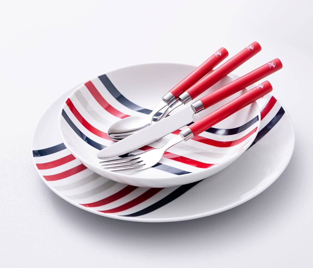 POLO CLUB Besteckset POLO CLUB rot Edelstahl 16 tlg.