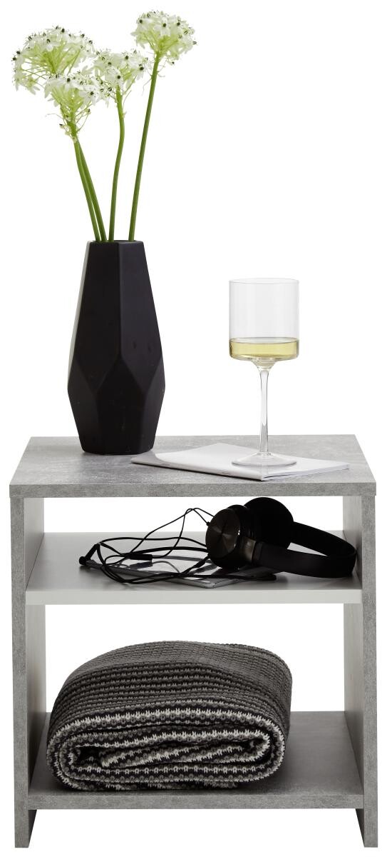 Beistelltisch Beton Optik weiß B/H/T: ca. 40x40x40 cm