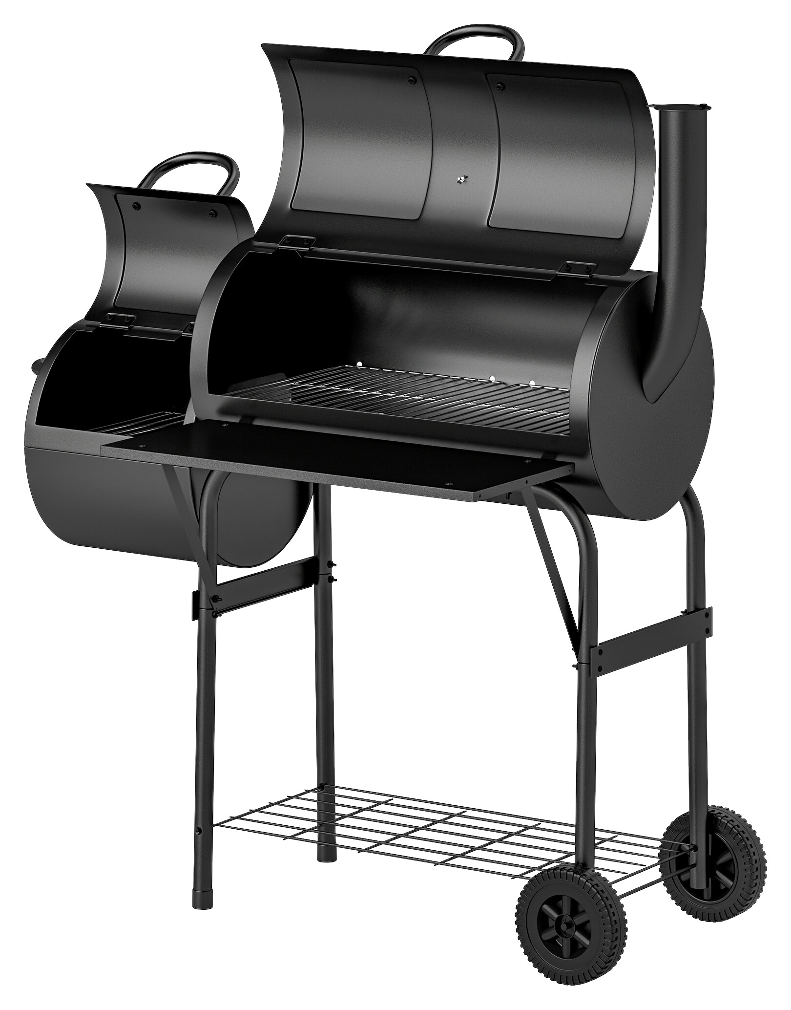 Outsunny Holzkohlegrill Stahl B/H/L: ca. 60x120x109 cm