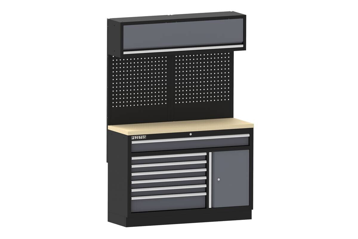 Werkstatteinrichtung Apollo schwarz B/H/L: ca. 136x200x46 cm