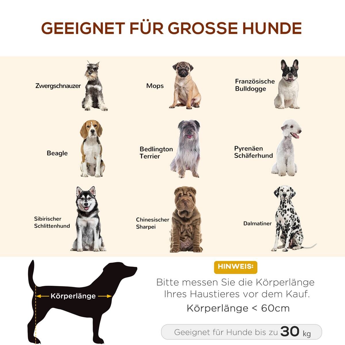 PawHut Hunde-Zubehör grau Polypropylen B/H/L: ca. 68x110x20 cm