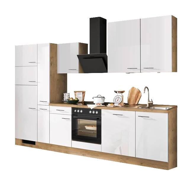 Impuls Küchenblock IP 4050 weiß Hochglanz B/T: ca. 310x60 cm