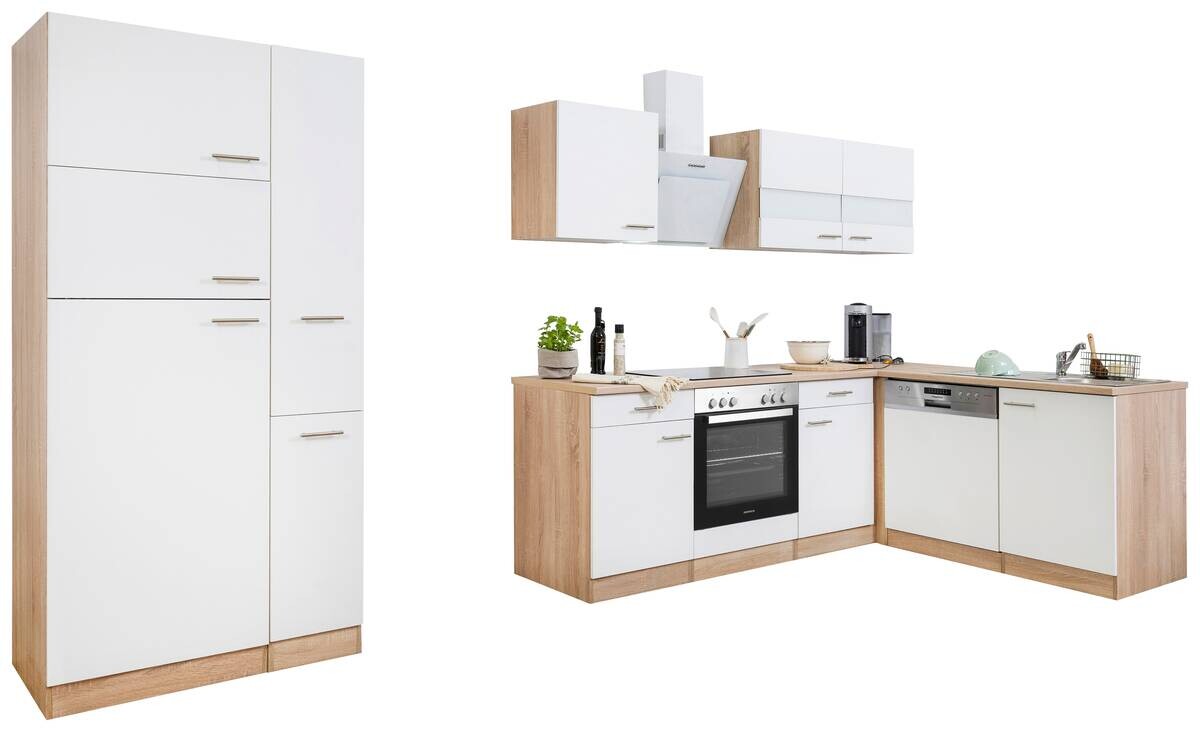 Respekta Winkelküche Economy weiß matt B/H/T: ca. 310x200x172 cm