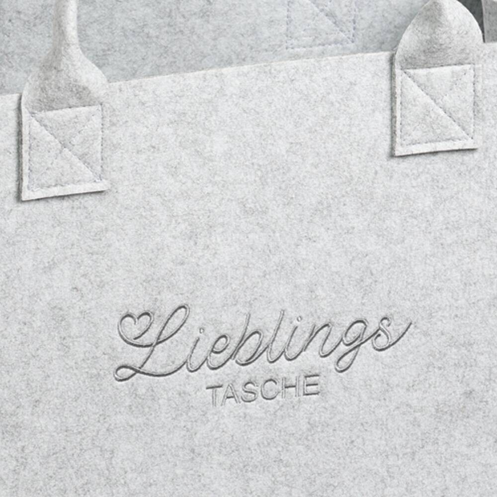 Kesper Tasche Filz grau Polyester B/H/L: ca. 25x34x50 cm