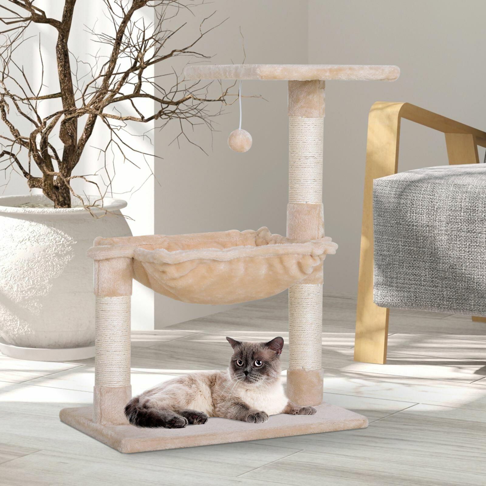 PawHut Katzenbaum beige Spanplatte B/H/L: ca. 36x70x50 cm