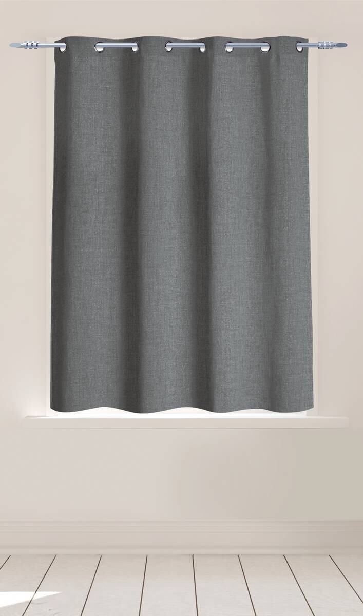 POCOline Ösenvorhang Cleo anthrazit B/L: ca. 140x175 cm