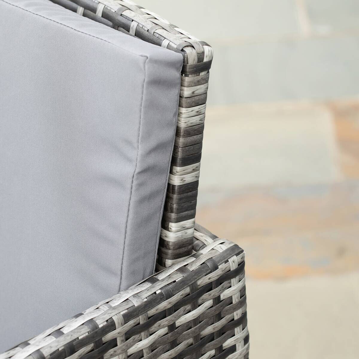 Outsunny Sitzgruppe grau Glas B/H/L: ca. 60x120x72 cm