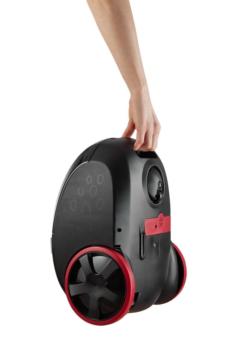 Bodenstaubsauger 743013 schwarz rot Kunststoff B/H: ca. 39x30 cm