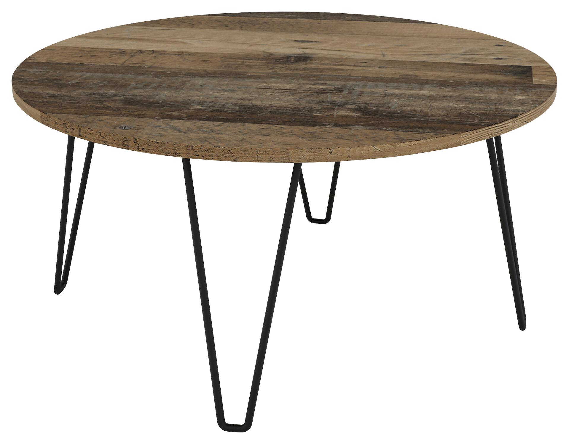 byLIVING Couchtisch FLAIR Eiche Old Wood schwarz Holzwerkstoff Metall