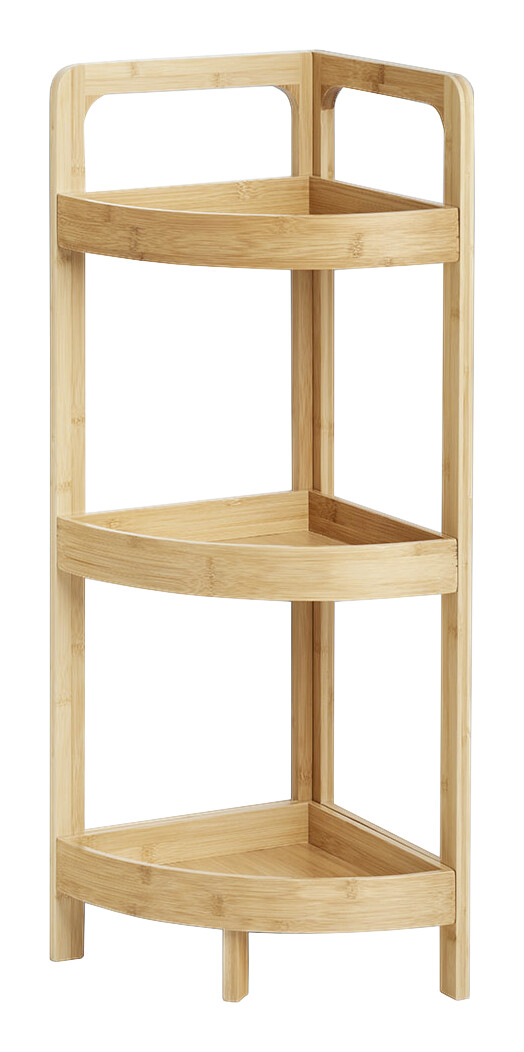 Eckregal natur Bambus B/H/T: ca. 29x85x29 cm