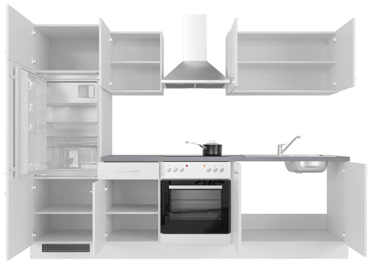 Küchenblock Vita weiß matt B/H/T: ca. 270x200x60 cm