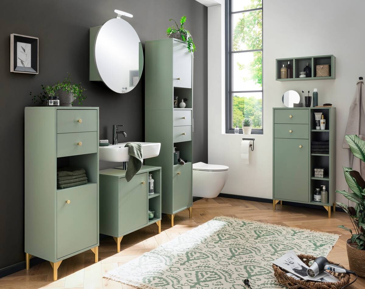 Spiegelschrank Bjarne Pistazie B/H/T: ca. 65x68,3x15,7 cm