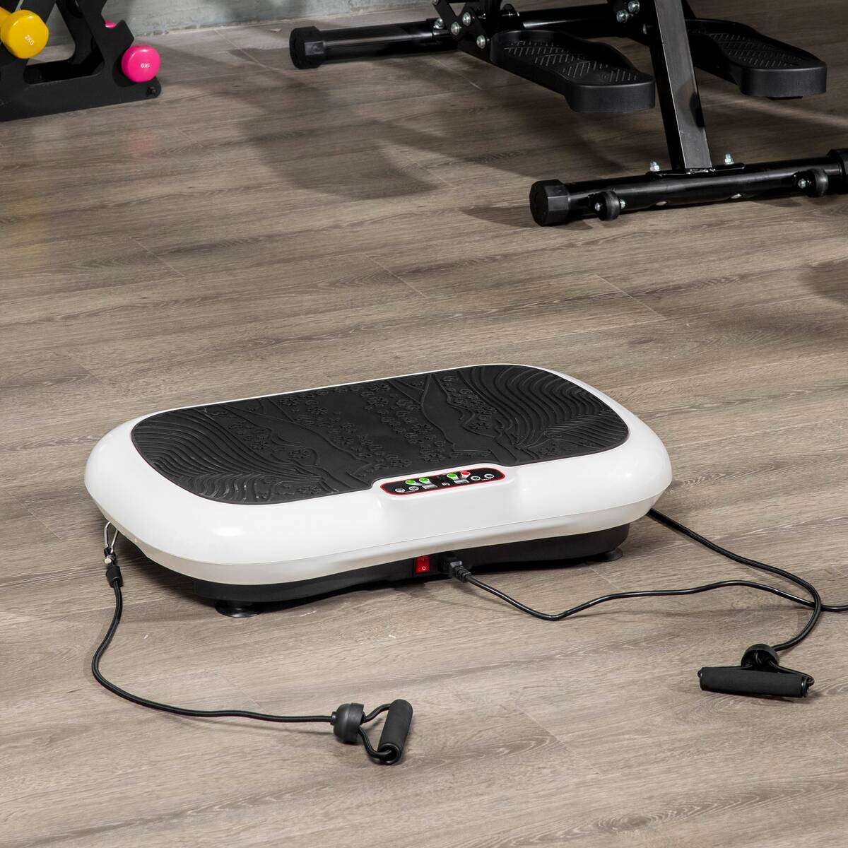 HOMCOM Fitness-Gerät schwarz weiß Edelstahl Kunststoff Polypropylen B/H/L: ca. 40x73x13 cm