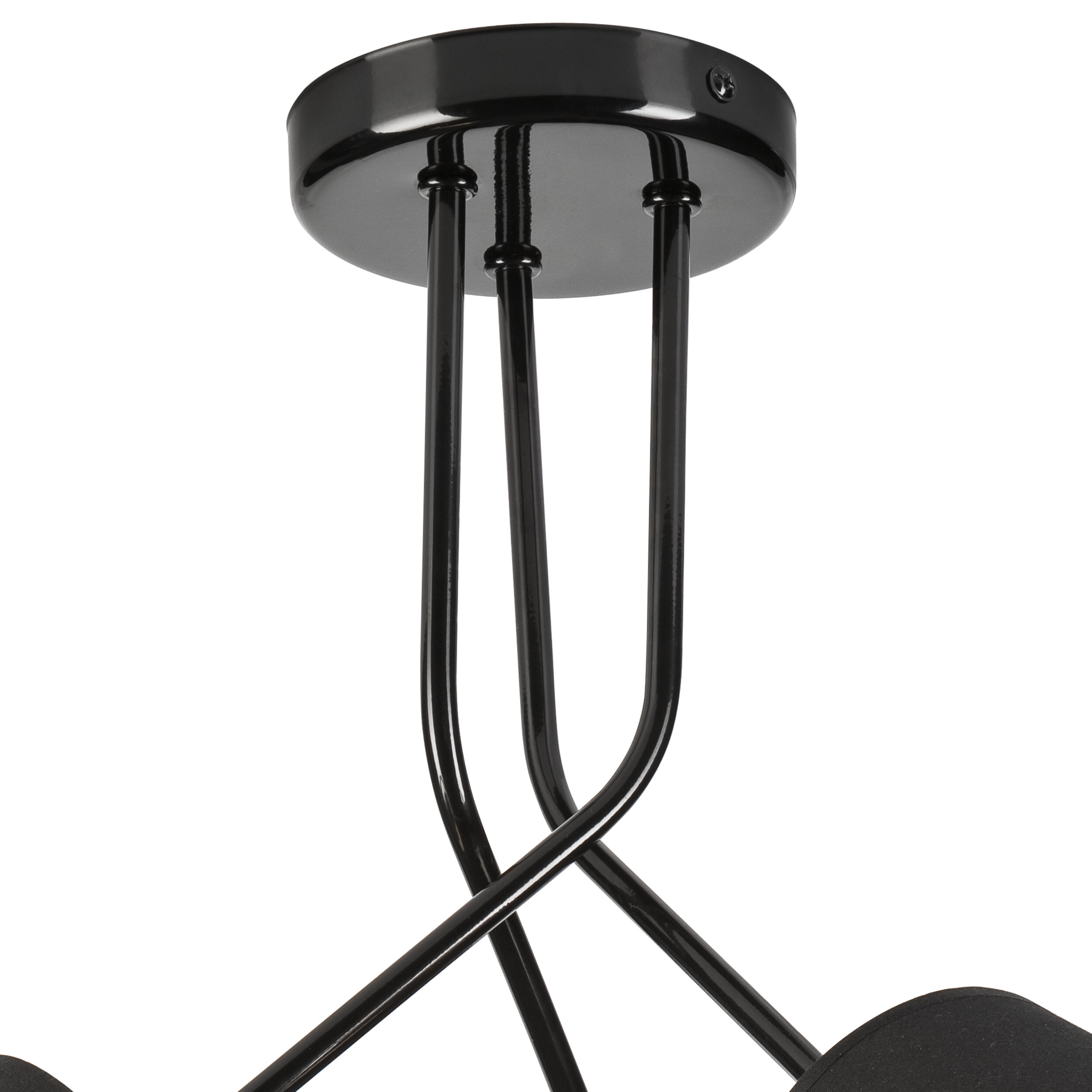 Lamkur Deckenleuchte schwarz Stahl B/H/L: ca. 55x45x55 cm E27 3 Brennstellen