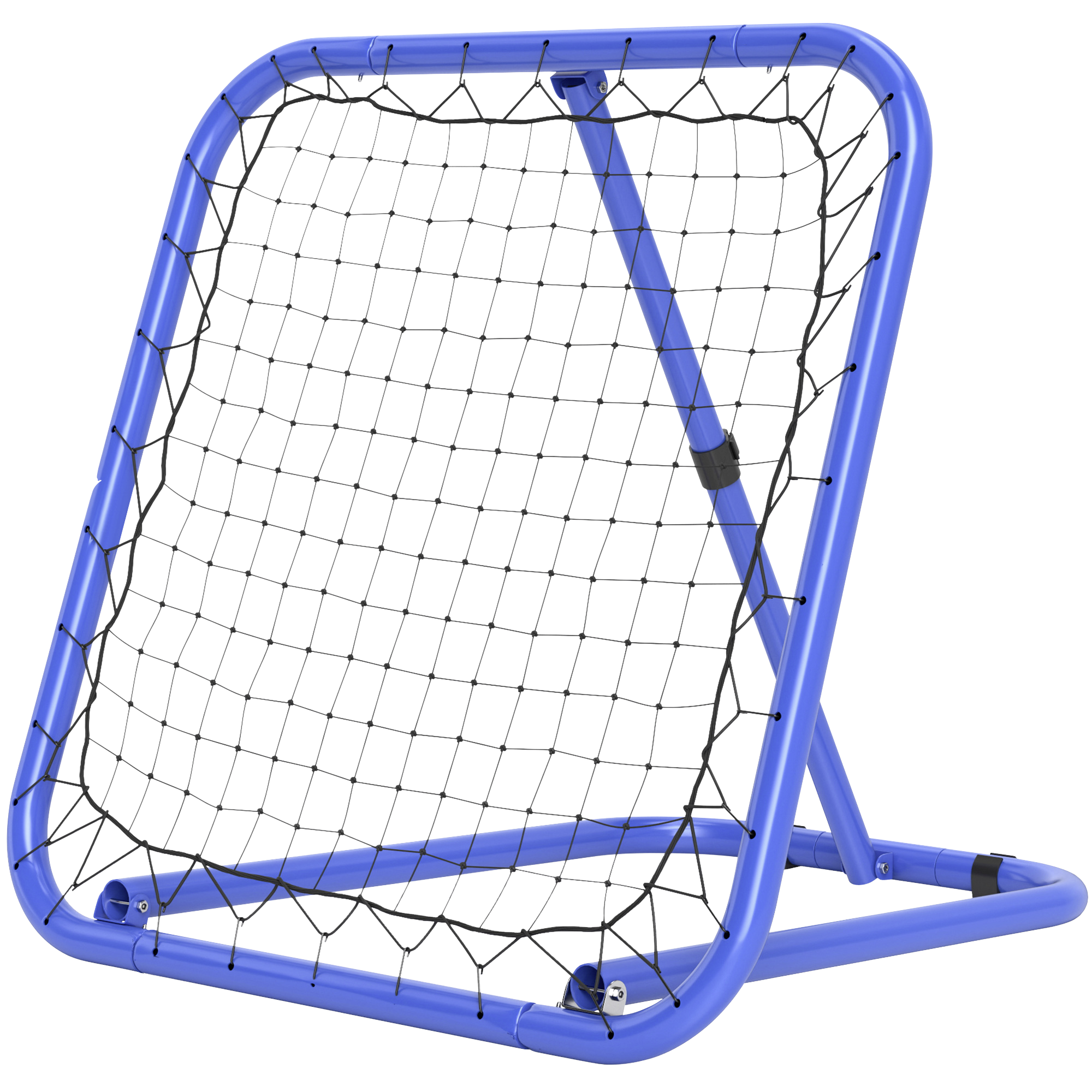 HOMCOM Fußball Rebounder blau Metall B/H/L: ca. 84x75x78 cm