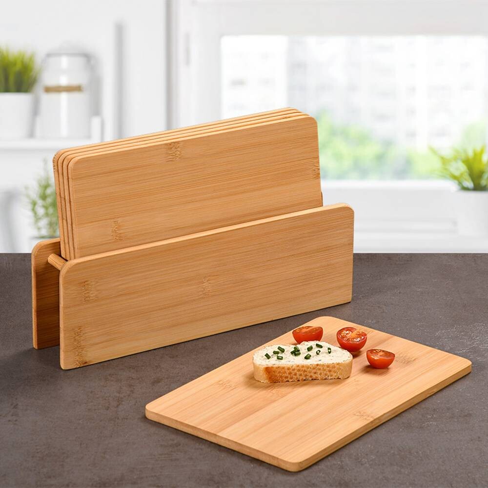 Kesper Brettchenständer natur Bambus B/H/L: ca. 6x18x29 cm