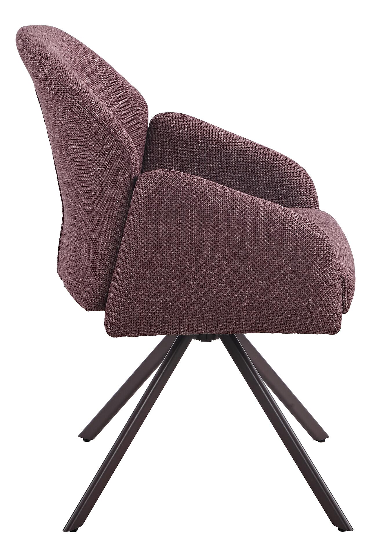 Drehstuhl Holly beere Microfaser Webstoff B/H/T: ca. 57x84x61 cm