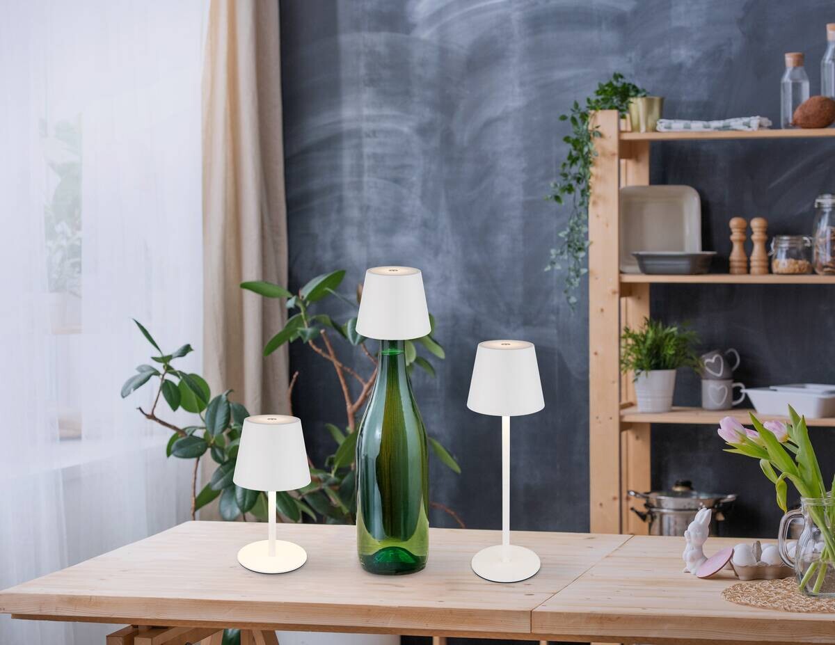 Tischleuchte Vannie weiß