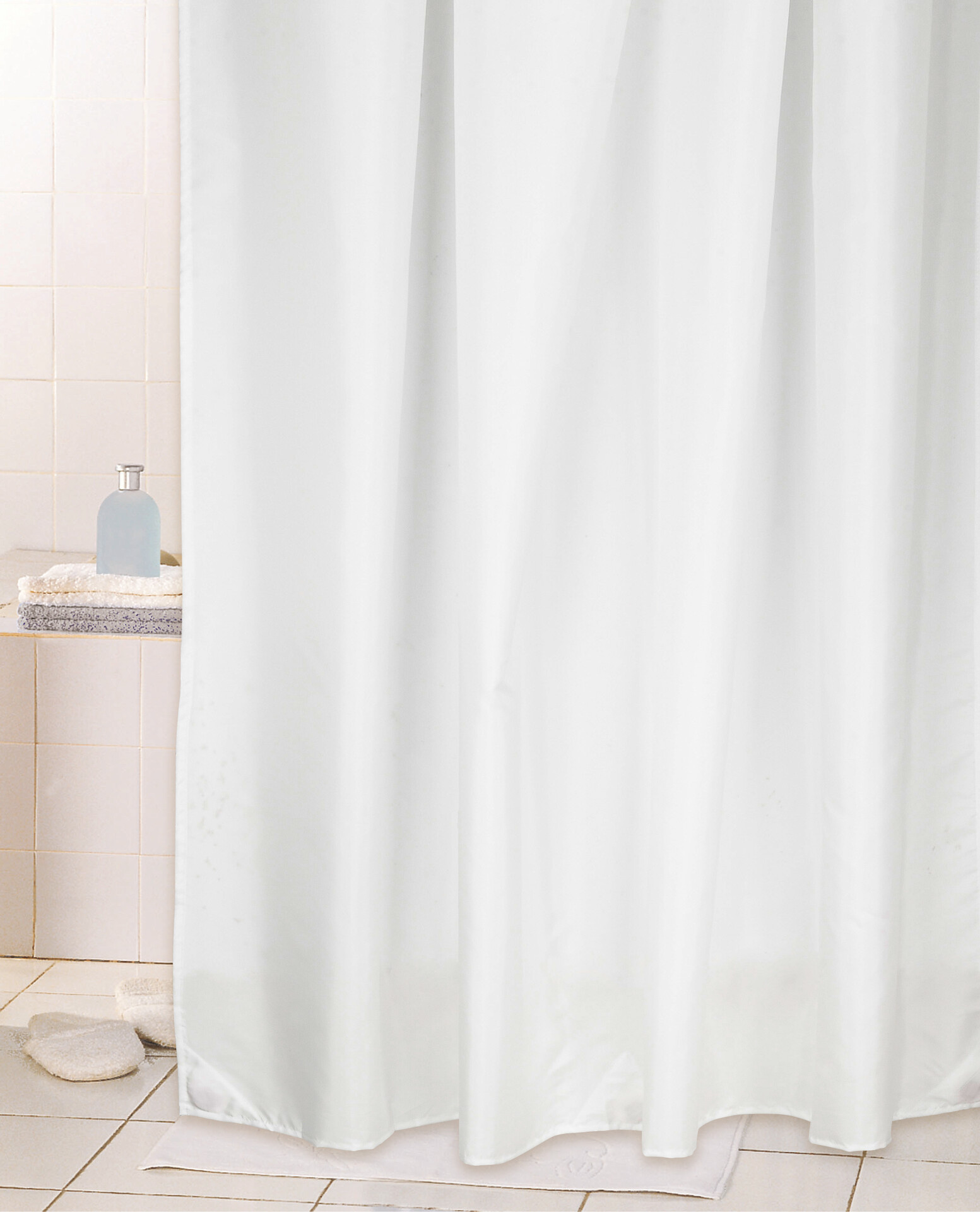 Acus Duschvorhang weiß Kunststoff B/L: ca. 180x200 cm