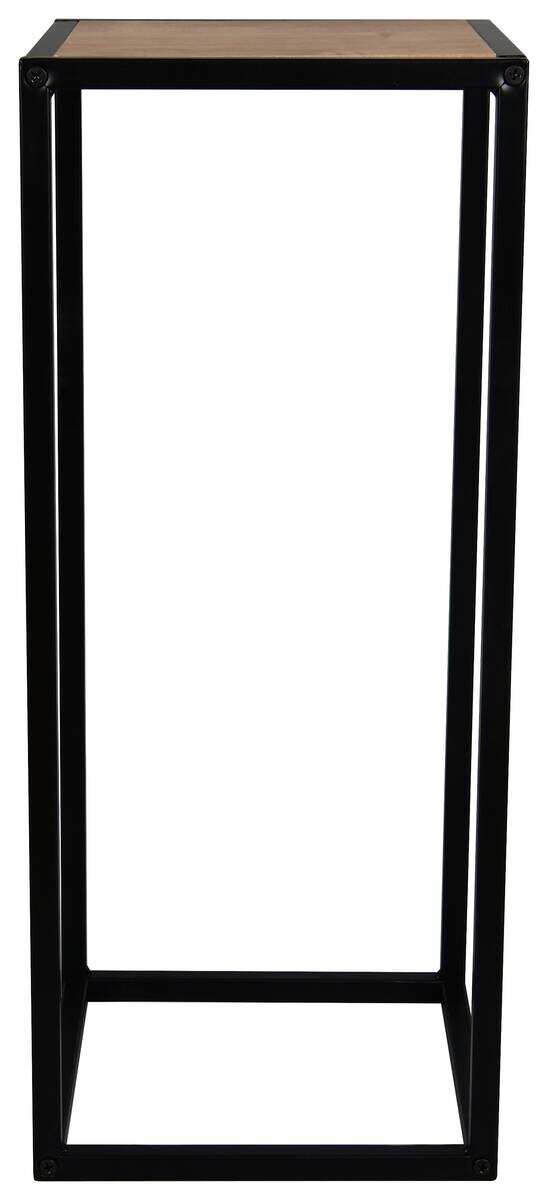 Beistelltisch Valery Eiche Artisan Nachbildung schwarz Metall MDF B/H/T: ca. 30x70x30 cm