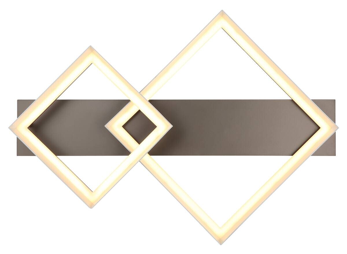 GLOBO Deckenleuchte kaffee Metall Kunststoff B/H/L: ca. 49,5x12x68,5 cm 1 Brennstellen