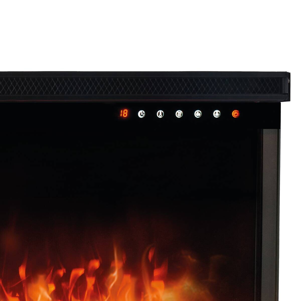 KAMINIO Elektrischer-Kamin LEA schwarz Metall B/H/T: ca. 127,5x43x20 cm ca. 1800 W